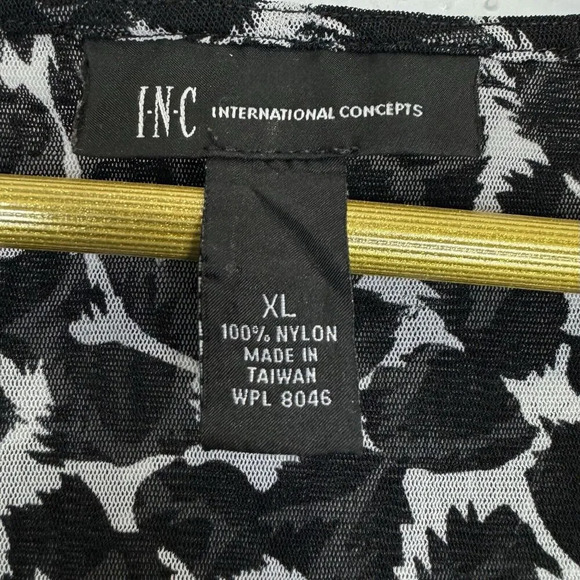 Vintage Y2K Fairy Whimsigoth INC Mesh Babydoll Top XL V-Neck Black Ruffle Hem - Picture 3 of 7